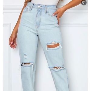 white fox love stoned boyfriend jeans
